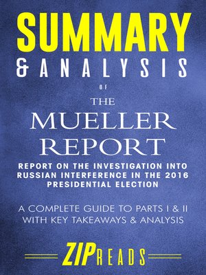 cover image of Summary & Analysis of the Mueller Report